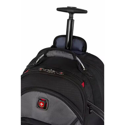 Wenger Synergy Mochila con Ruedas para Laptop 16" Negro Gris con Ruedas y Asa Retráctil