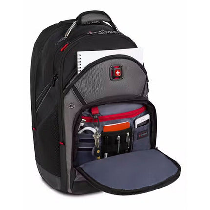 Wenger Synergy Mochila con Ruedas para Laptop 16" Negro Gris con Ruedas y Asa Retráctil