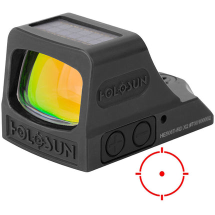 Holosun HE509T X2 Mira Reflex Encerrada Verde 2 MOA Punto 32 MOA Círculo Titanium