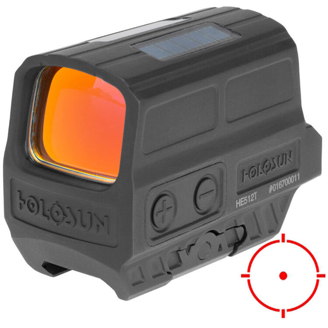Holosun HE512T Titanium Solar Vista Reflex 65 MOA Círculo Rojo 1x Magnificación