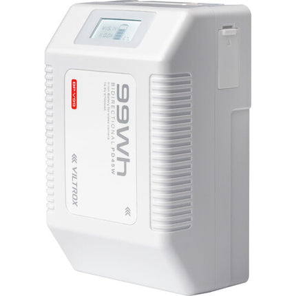 Viltrox 6700mAh Batería de Iones de Litio V-Mount con Pantalla LCD y Salidas USB-C PD y D-Tap