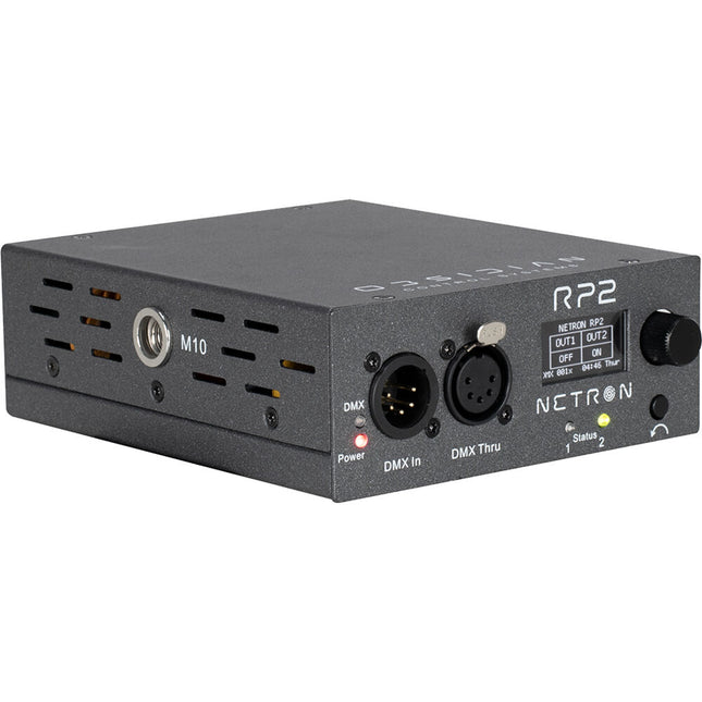 Obsidian NETRON RP2 Relé de Potencia DMX/RDM Dos Puertos 5-Pin OLED 1.3"