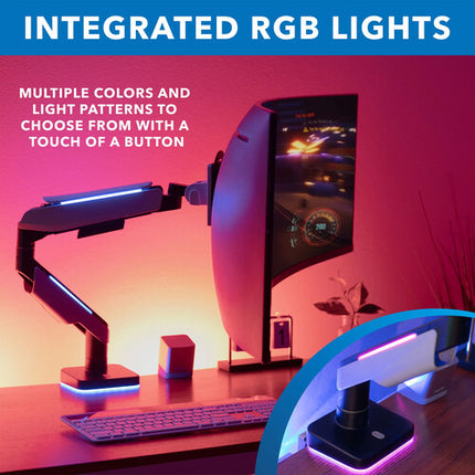 Mount-It Soporte para Monitor Ultrawide hasta 49" con Iluminación RGB y Montaje VESA