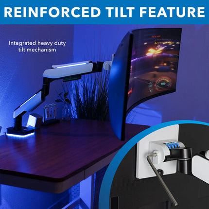 Mount-It Soporte para Monitor Ultrawide hasta 49" con Iluminación RGB y Montaje VESA