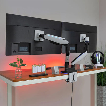 Mount-It Brazo Doble Para Monitor Pantallas Hasta 35 Pulgadas 20 Kg Ajustable RGB