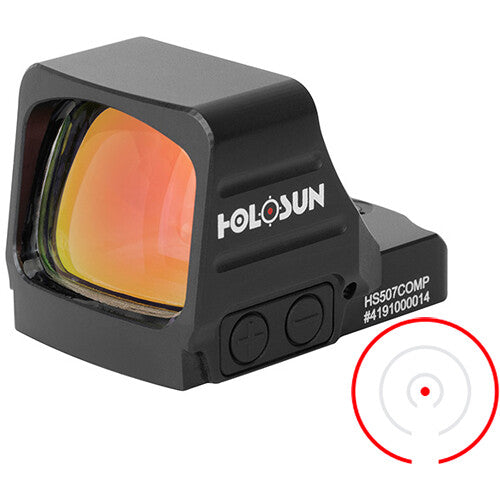 Holosun HE507COMP-GR Mira Reflex Abierta 0.9x1.1" Retícula Competición Roja