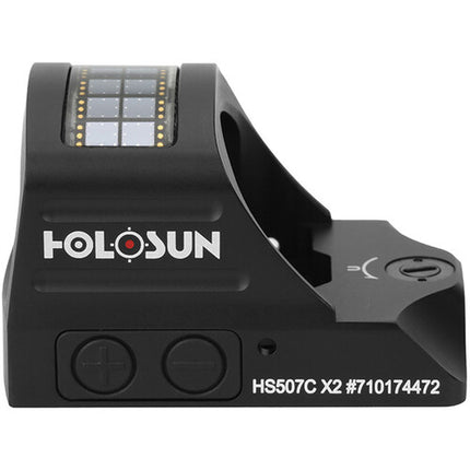 Holosun HS507C X2 Mira Reflex Abierta Círculo Punto Rojo 50Kh Batería Solar