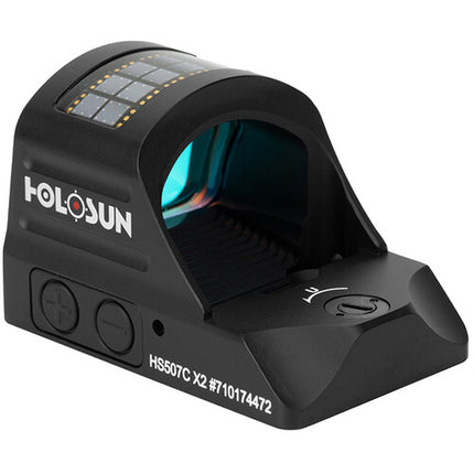 Holosun HS507C X2 Mira Reflex Abierta Círculo Punto Rojo 50Kh Batería Solar
