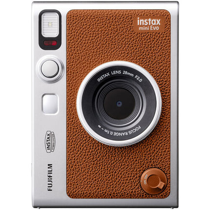 FUJIFILM instax mini EVO Cámara Instantánea Híbrida con Estuche Marrón
