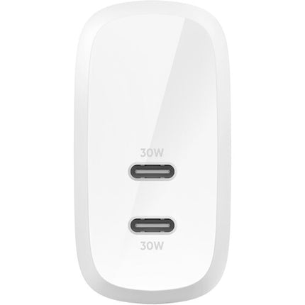 Belkin BoostCharge Pro Cargador de Pared 2 Puertos USB-C 60W 2x30W