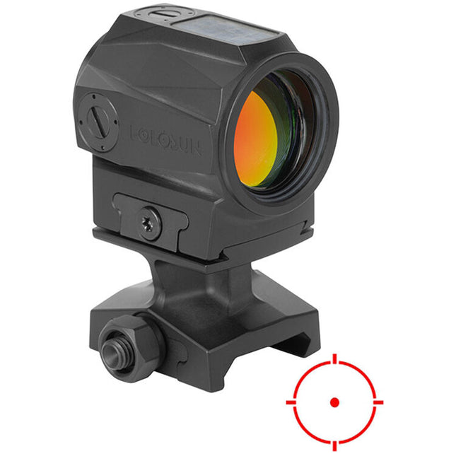 Holosun Solar-Charging Mira Rifle 20mm Tubo Retícula Rojo 2 MOA Punto 65 MOA Círculo