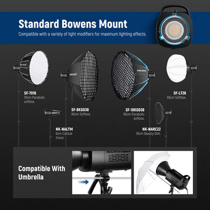 Neewer CB60 RGB LED Luz Continua 18000 Lux 2700-6500K Reflector incluida