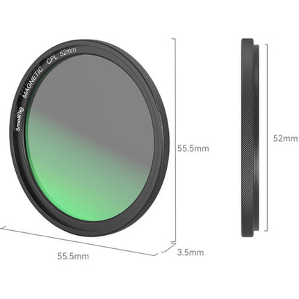 SmallRig 52mm MagEase Filtro CPL Circular Polarizador 52mm vidrio HD Schott B270i