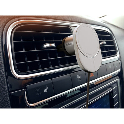 Belkin BoostCharge Pro Soporte de Carga Inalámbrica MagSafe para Coche 15W con Ajuste de Inclinación