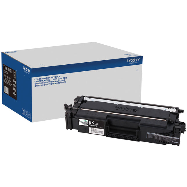 Cartucho de tóner negro Brother Genuine TN810XLBK para impresoras láser capacidad 12 000 páginas