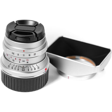 Mitakon Zhongyi Creator 28mm f5.6 objetivo manual diseño compacto y parasol rectangular para FUJIFILM X