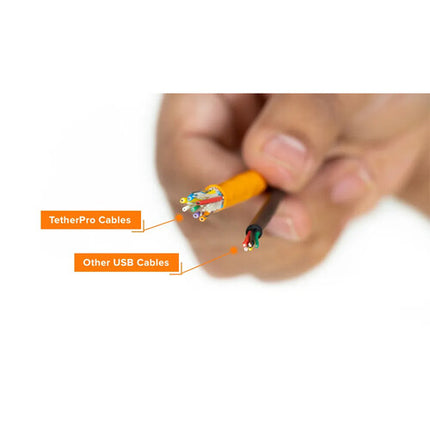 Tether Tools TetherPro Cable USB Tipo C a USB 3.0 Tipo B 15 pies Kit Montaje TetherBLOCK
