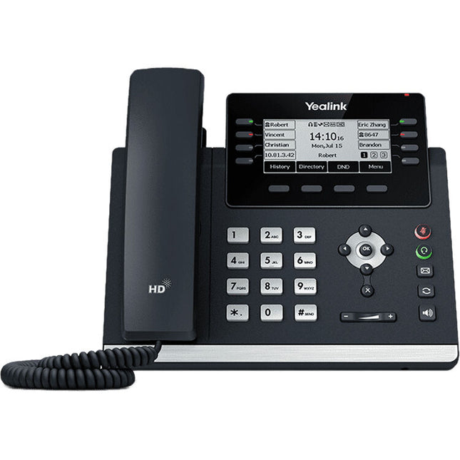 Yealink SIP-T43U teléfono IP con pantalla LCD 3.7 pulgadas Wi-Fi Bluetooth PoE