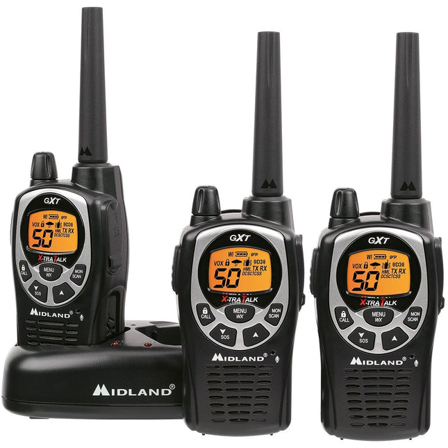 Midland GXT1000X3VP4 Radio GMRS Dúplex 3 Unidades 22 Canales 36 Millas