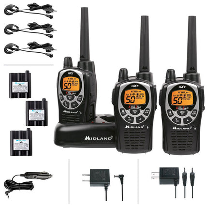 Midland GXT1000X3VP4 Radio GMRS Dúplex 3 Unidades 22 Canales 36 Millas