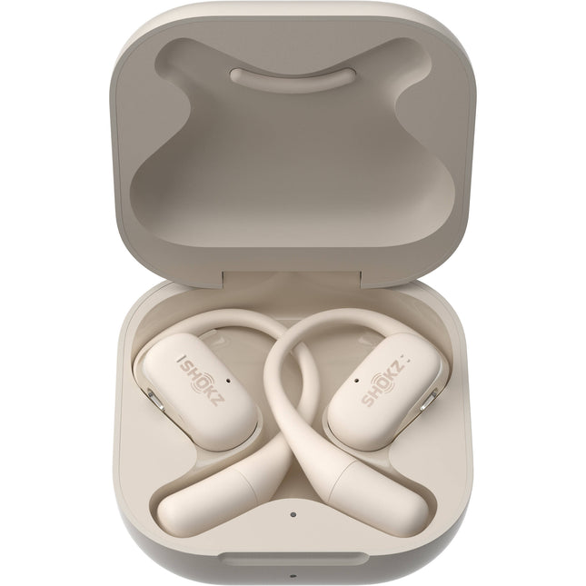 SHOKZ OpenFit Auriculares Inalámbricos Abiertos Beige 7 h IP54 Estuche Carga