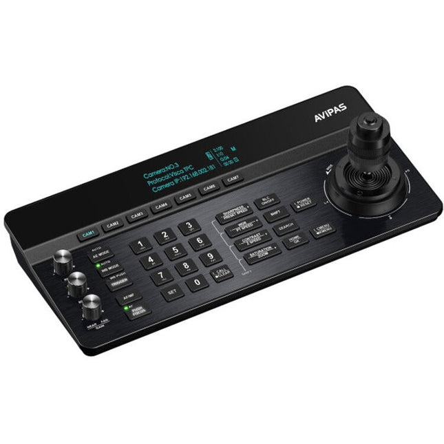 AViPAS AV-3207 Controlador Joystick 4D PTZ OLED 3.12" PoE 12 VDC