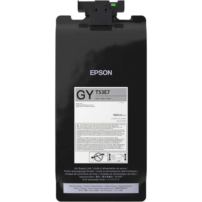Epson T53E UltraChrome PRO6 Pack de Tinta Gris 1.6L Resistente Agua y Mancha