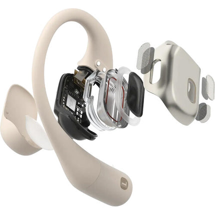 SHOKZ OpenFit Auriculares Inalámbricos Abiertos Beige 7 h IP54 Estuche Carga