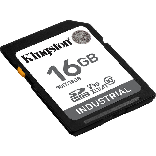 Kingston 16GB Industrial UHS-I Tarjeta de Memoria SDHC 100 MB/s 30 MB/s con Estuche