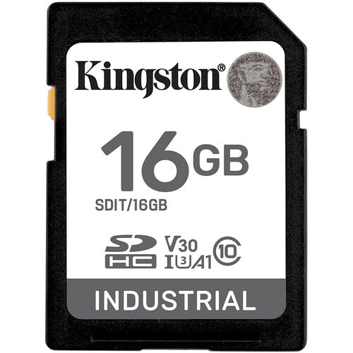 Kingston 16GB Industrial UHS-I Tarjeta de Memoria SDHC 100 MB/s 30 MB/s con Estuche