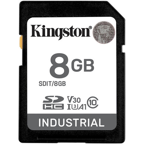 Kingston 8GB Industrial Tarjeta de Memoria SDHC UHS-I 100MBs Velocidad de Lectura