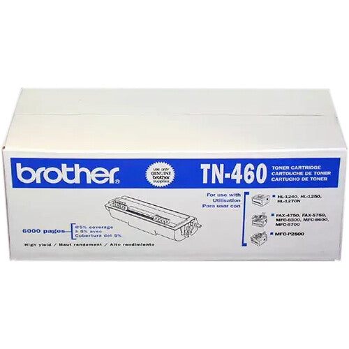 Brother TN460 Cartucho de Tóner Láser Mono Negro Alta Capacidad 6000 Páginas