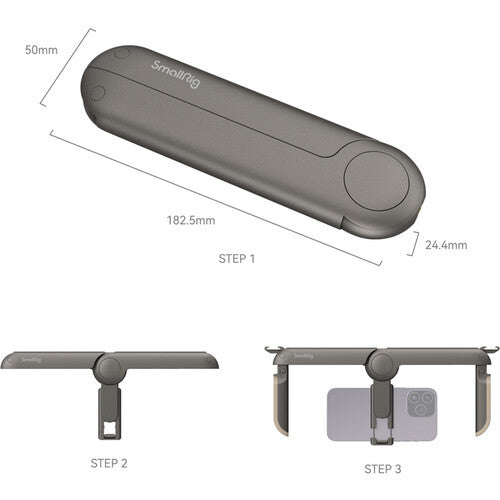 SmallRig Fold P20 Soporte de Video Móvil Plegable 7.2" Largo Ajustable para Teléfonos 2.6-3.1"