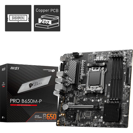 AMD PRO B650M-P Placa Base Micro-ATX con AMD Ryzen 7 7700X 8 Núcleos 4.5 GHz