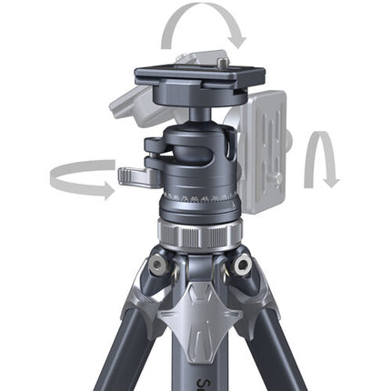 SmallRig AP-02 Trípode de Aluminio Ligero 62.6" Altura Máxima 17.6 lb Carga