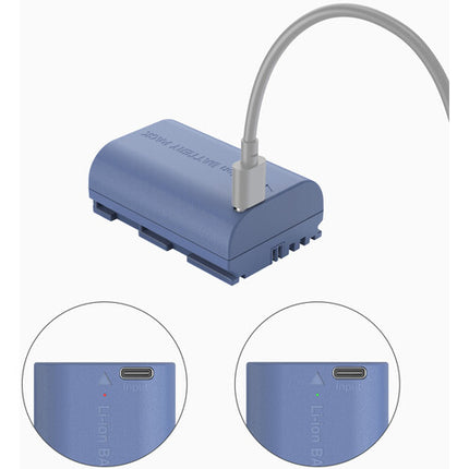 SmallRig LP-E6NH Batería USB-C 2400mAh Azul para Cámaras Canon