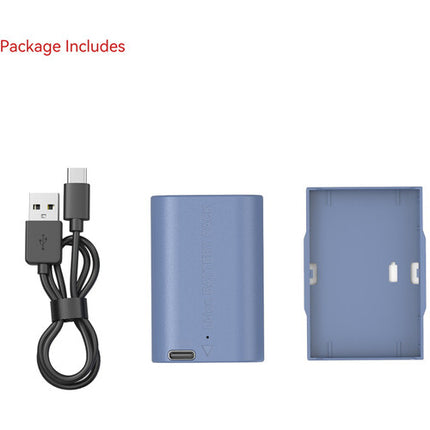 SmallRig LP-E6NH Kit de Batería USB-C 2400mAh y Cargador 4 Bahías Azul Naranja
