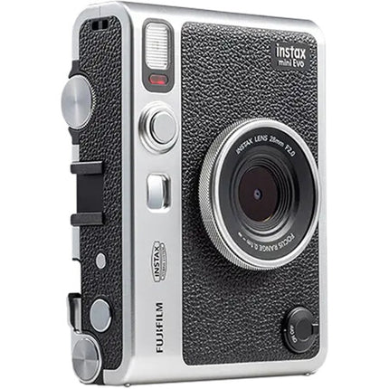 FUJIFILM instax mini EVO Cámara instantánea híbrida 28mm f2 Kit color y monocromo 20 exposiciones
