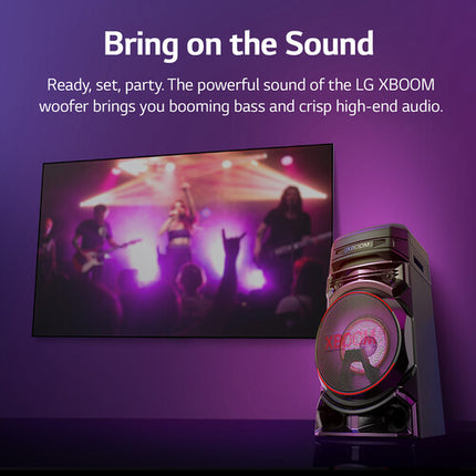 Altavoz Torre LG RNC5 XBOOM con Woofer 8" y 2 Tweeters 2" Bluetooth y Luz LED