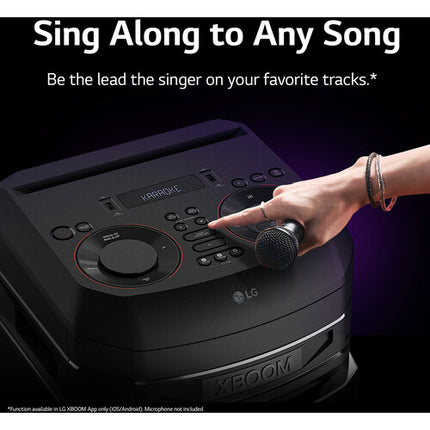 Altavoz Torre LG RNC5 XBOOM con Woofer 8" y 2 Tweeters 2" Bluetooth y Luz LED