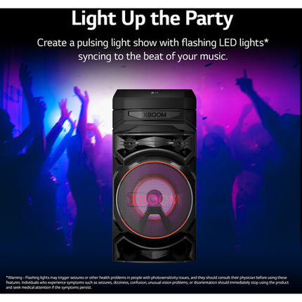 Altavoz Torre LG RNC5 XBOOM con Woofer 8" y 2 Tweeters 2" Bluetooth y Luz LED