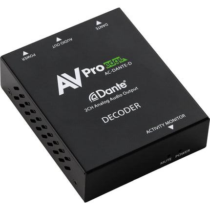 AVPro Edge Decodificador Dante 2 Canales Audio 32-Bit 96 kHz USB