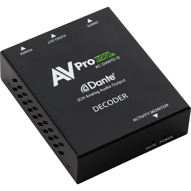 AVPro Edge Decodificador Dante 2 Canales Audio 32-Bit 96 kHz USB