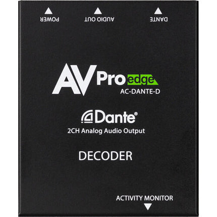 AVPro Edge Decodificador Dante 2 Canales Audio 32-Bit 96 kHz USB
