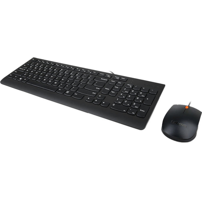 Lenovo 300 Teclado y Ratón USB Combo Negro con Cable de 1.8 m y Sensor Óptico