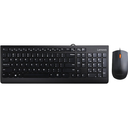 Lenovo 300 Teclado y Ratón USB Combo Negro con Cable de 1.8 m y Sensor Óptico