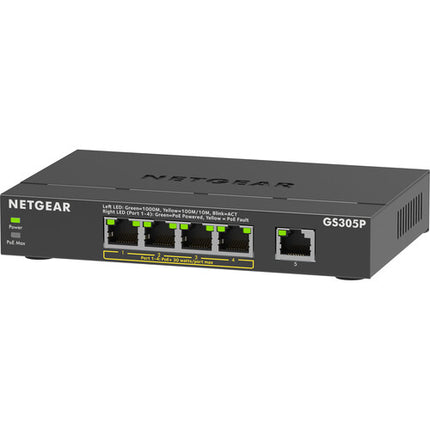 Netgear GS305P Switch 5 Puertos Gigabit 63W Conmutación No Administrada