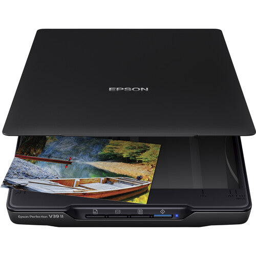 Epson Perfection V39 II Escáner Plano Color 4800 dpi con Tapa Extraíble y Soporte Integrado