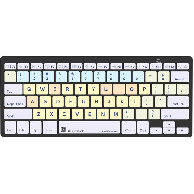 Logickeyboard Dyslexie Teclado Mini Bluetooth para Mac US English tipografía ampliada