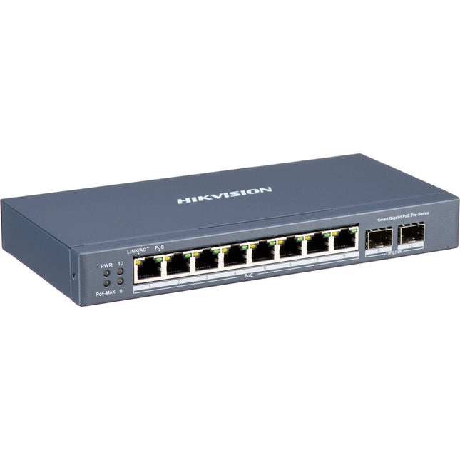 Hikvision DS-3E1510P-SI Switch Gestionado 8 Puertos Gigabit PoE+ 110W 20Gbps